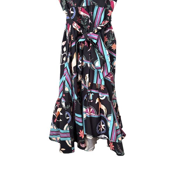 PATBO Cordel Print Belted Midi Dress NWT Sz 4 - Picture 3 of 6